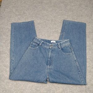 Nomia Jeans Womens 28 Blue Made in USA 100% Cotton High Rise Wide‎ Leg Panels